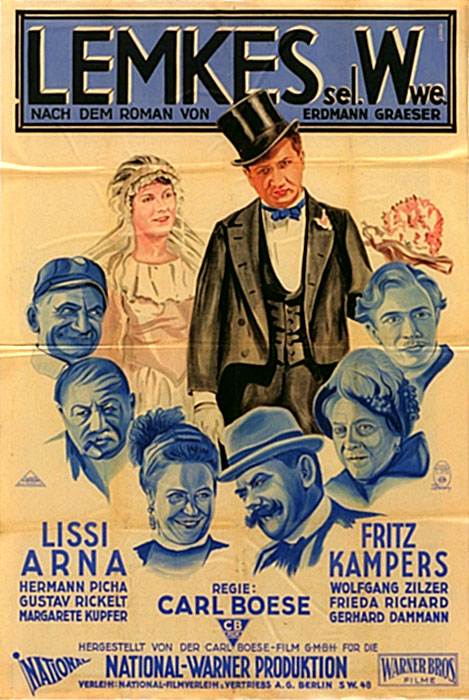 Plakat zum Film: Lemkes sel. Witwe
