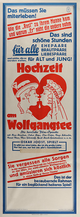Plakat zum Film: Hochzeit am Wolfgangsee
