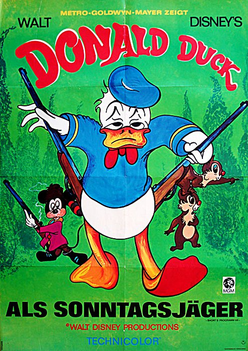Plakat zum Film: Donald Duck als Sonntagsjäger