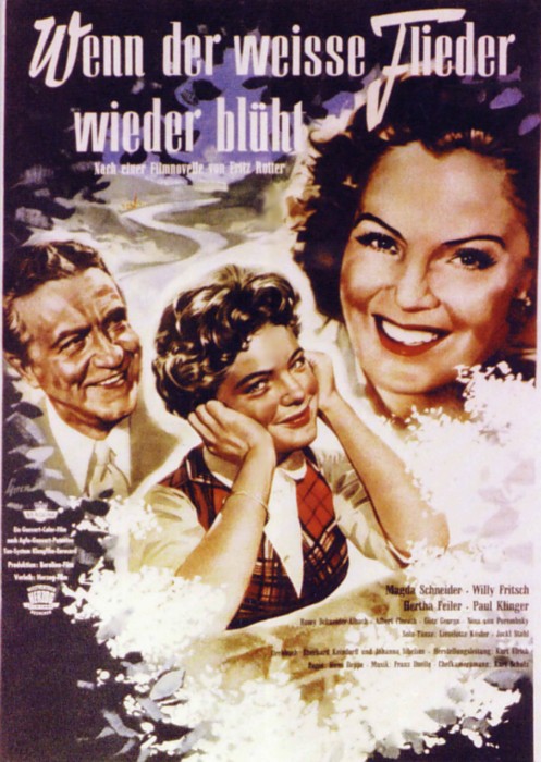 Resultado de imagem para romy schneider no filme  (Wenn Der Weiße Flieder Wieder Blüht),