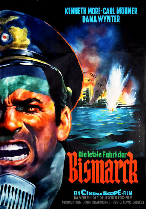Filmplakat Letzte Fahrt Der Bismarck Die 1960