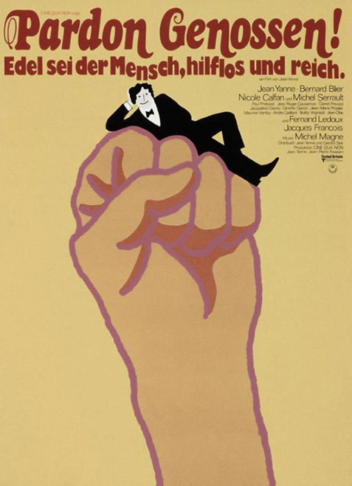 Plakat zum Film: Pardon Genossen! - Edel sei der Mensch, hilflos und reich.