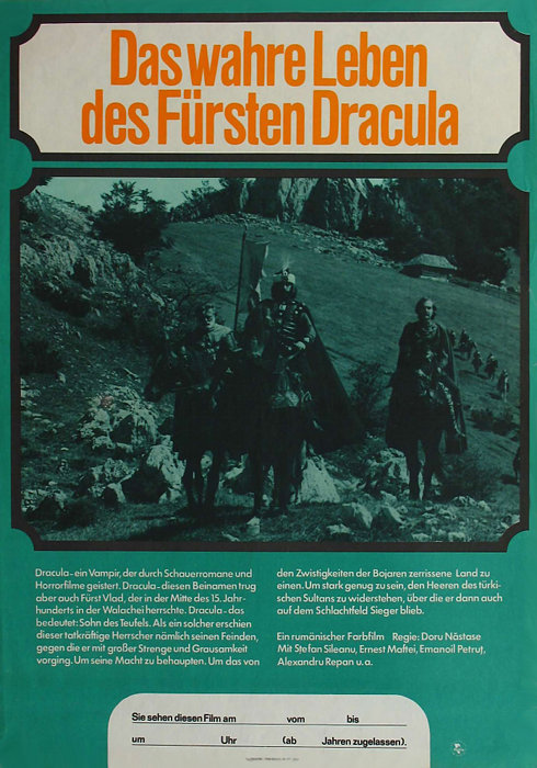 Plakat zum Film: wahre Leben des Fürsten Dracula, Das