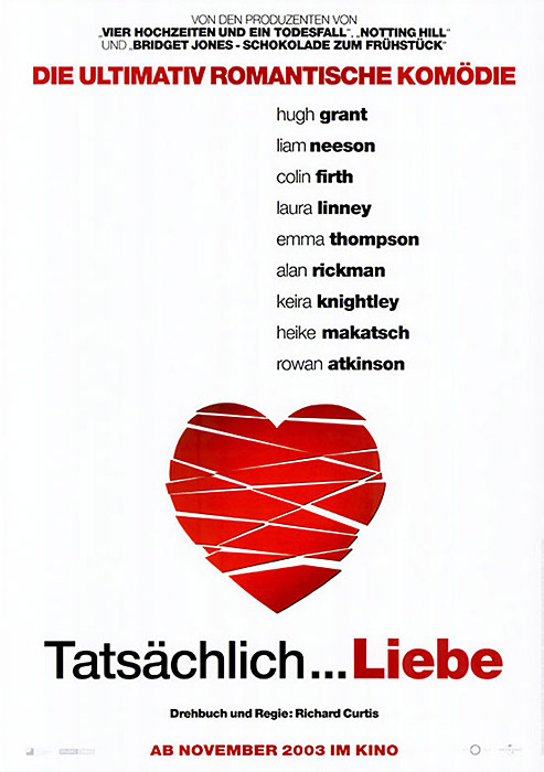 Plakat zum Film: Tatsächlich Liebe