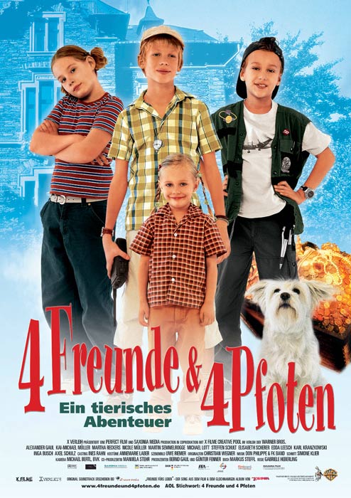 Plakat zum Film: Vier Freunde und vier Pfoten