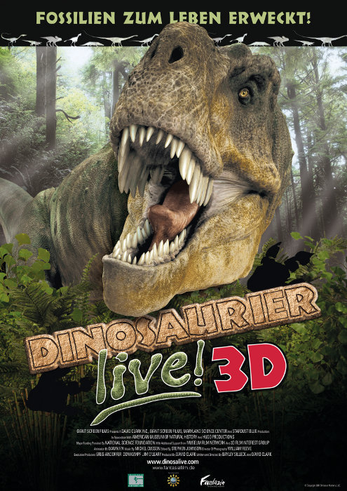 Plakat zum Film: Dinosaurier live 3D - Fossilien zum Leben erweckt