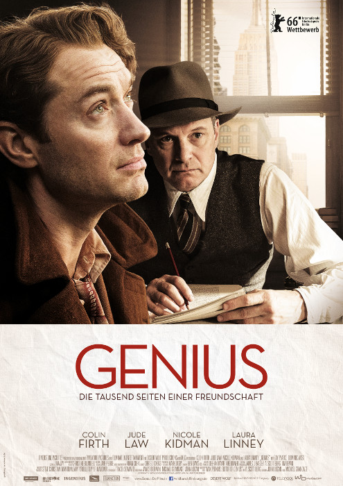 Plakat zum Film: Genius - Die tausend Seiten einer Freundschaft