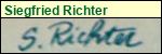 Signatur des Grafikers Siegfried Richter