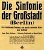 Filmplakat Berlin: Die Sinfonie der Großstadt