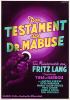 Filmplakat Testament des Dr. Mabuse, Das