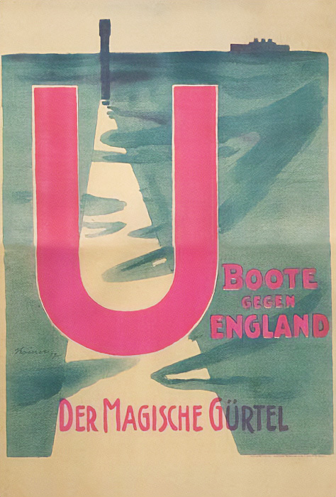 Plakat zum Film: magische Gürtel, Der - Deutsche U-Boote wider England
