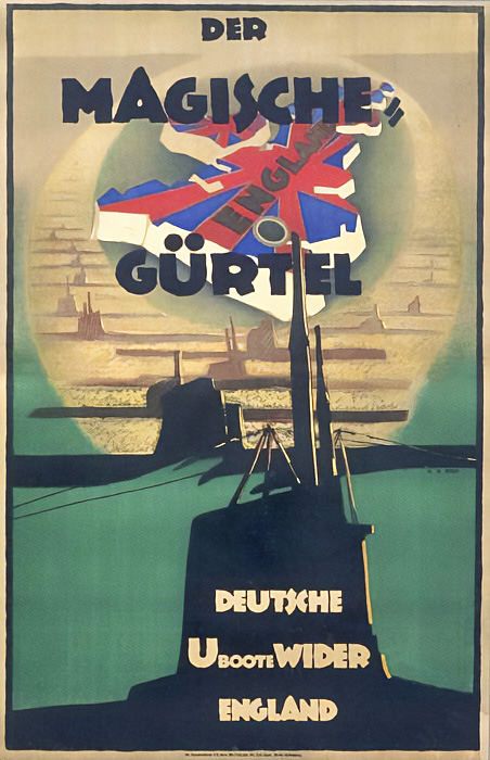 Plakat zum Film: magische Gürtel, Der - Deutsche U-Boote wider England