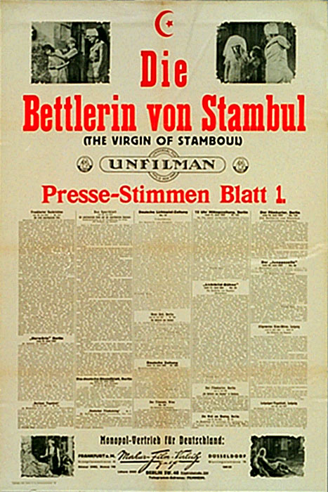 Plakat zum Film: Bettlerin von Stambul, Die