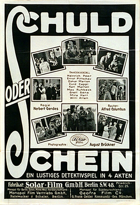 Plakat zum Film: Schuld oder Schein