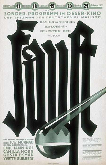 Plakat zum Film: Faust - Eine deutsche Volkssage