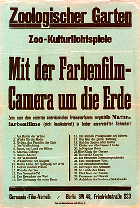 Plakat zum Film: Mit der Farbfilm-Camera um die Erde