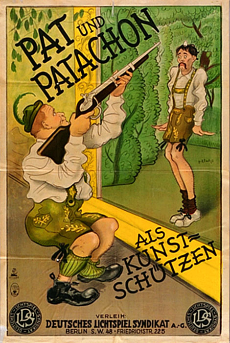 Plakat zum Film: Pat und Patachon als Kunstschützen