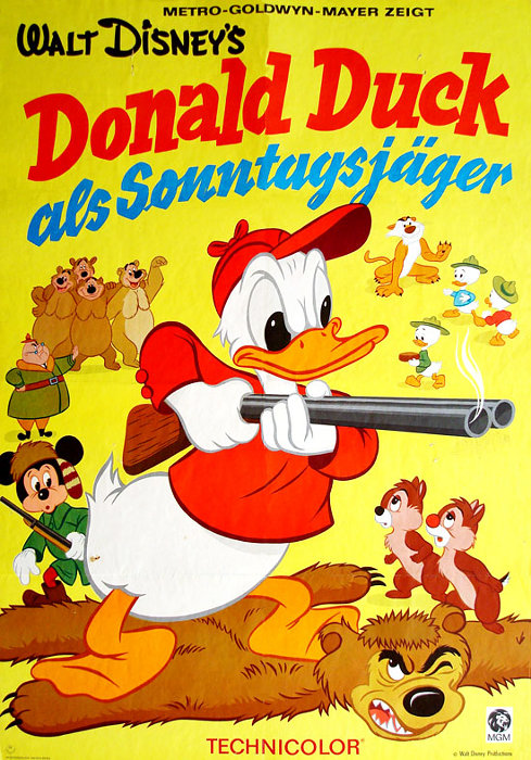 Plakat zum Film: Donald Duck als Sonntagsjäger