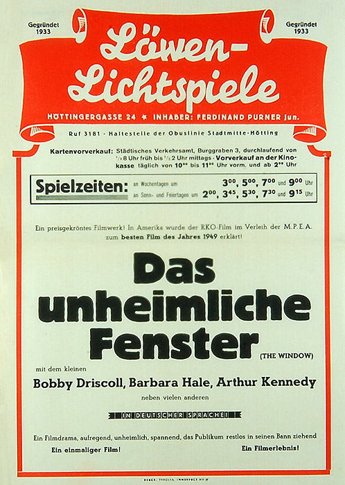 Plakat zum Film: unheimliche Fenster, Das