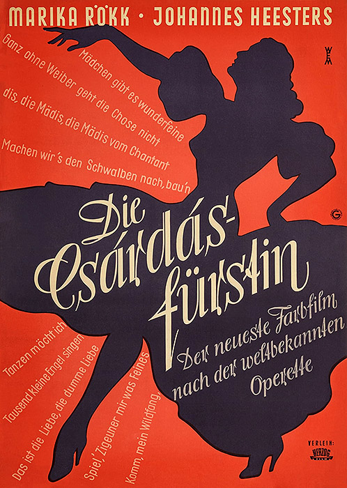 Plakat zum Film: Csardasfürstin, Die