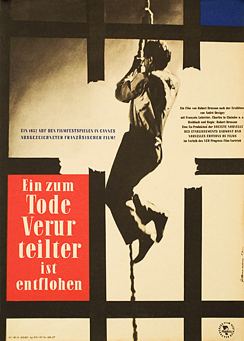 Plakat zum Film: Ein zum Tode Verurteilter ist entflohen