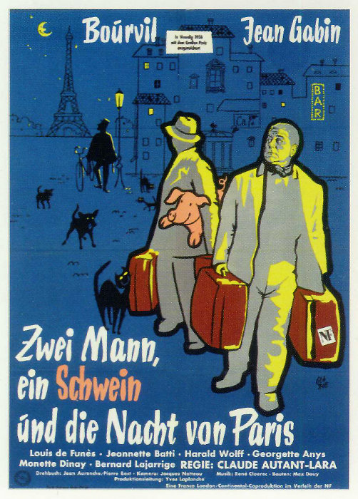 Plakat zum Film: Zwei Mann, ein Schwein und die Nacht von Paris