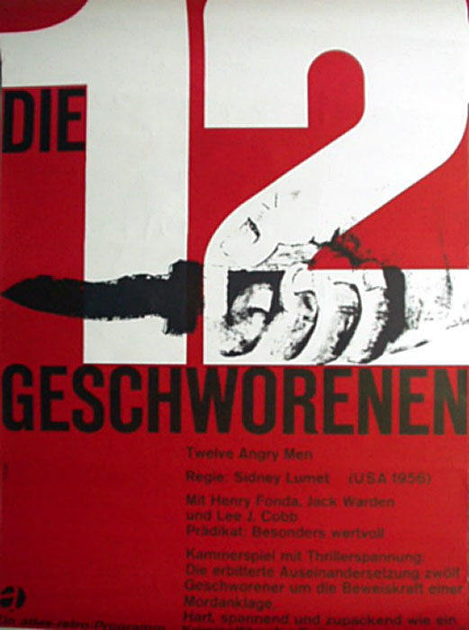 Plakat zum Film: zwölf Geschworenen, Die