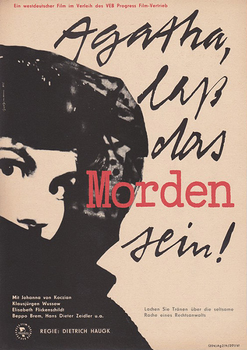 Plakat zum Film: Agatha, lass das Morden sein!