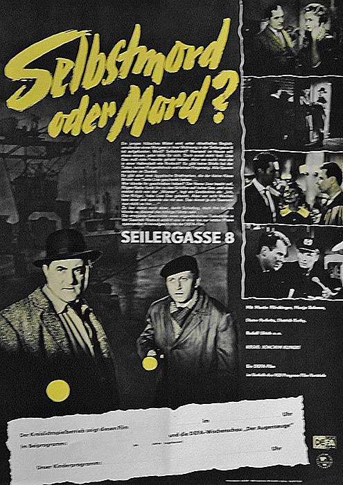 Plakat zum Film: Seilergasse 8 - Selbstmord oder Mord?