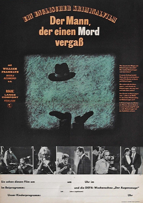 Plakat zum Film: Mann, der einen Mord vergaß, Der