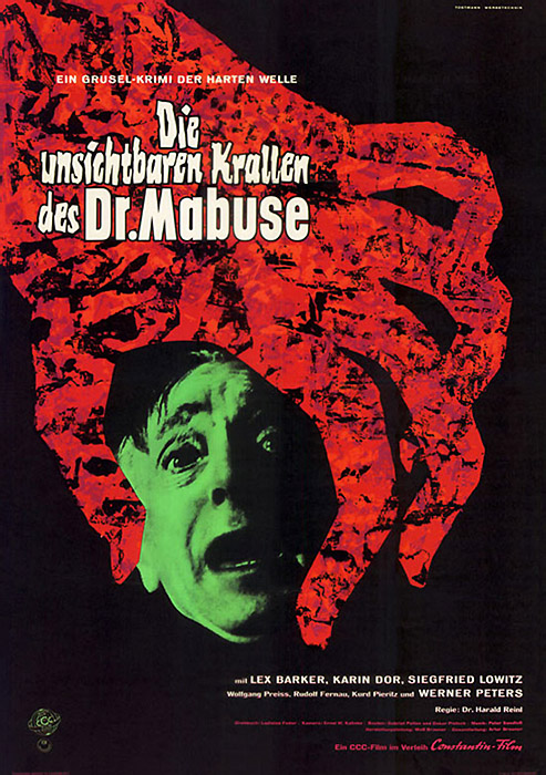 Plakat zum Film: unsichtbaren Krallen des Dr. Mabuse, Die