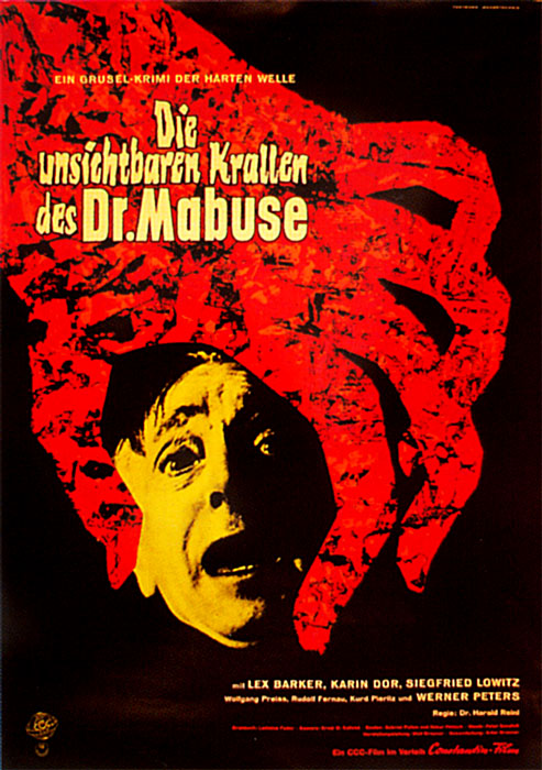 Plakat zum Film: unsichtbaren Krallen des Dr. Mabuse, Die