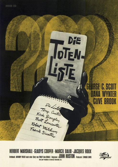 Plakat zum Film: Totenliste, Die