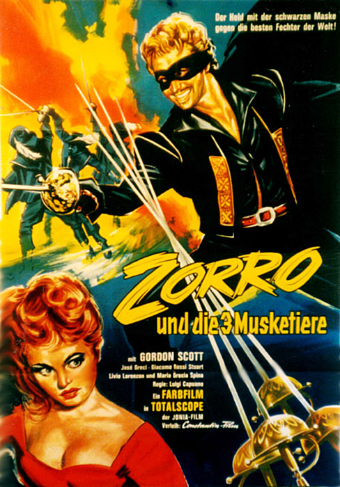 Plakat zum Film: Zorro und die 3 Musketiere