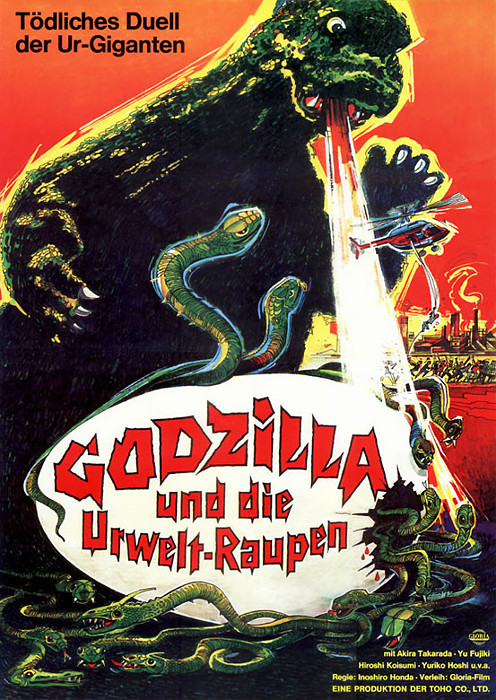 Plakat zum Film: Godzilla und die Urwelt-raupen