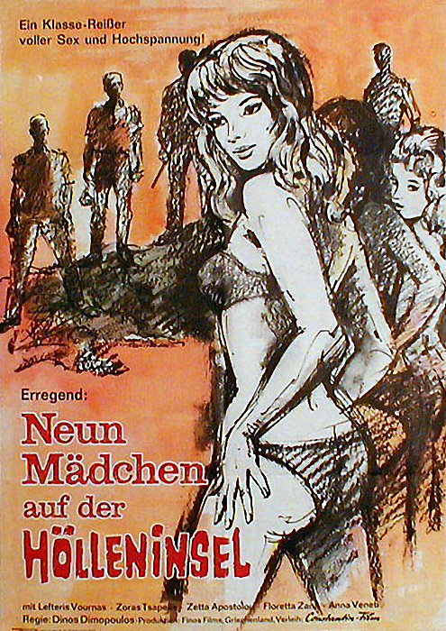 Plakat zum Film: Neun Mädchen auf der Hölleninsel