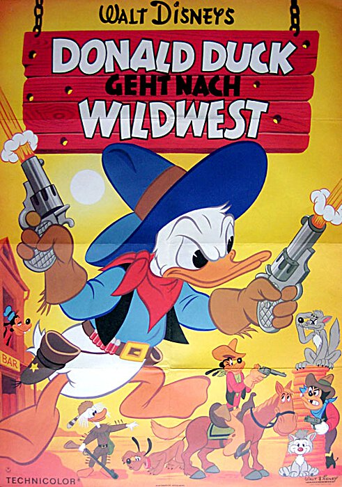 Plakat zum Film: Donald Duck geht nach Wildwest