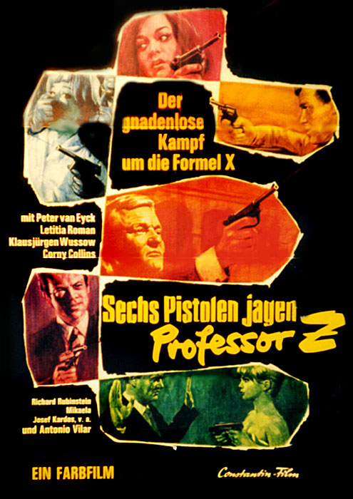 Plakat zum Film: Sechs Pistolen jagen Professor Z