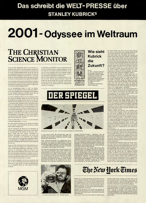 Plakat zum Film: 2001: Odyssee im Weltraum