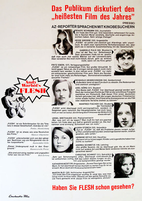 Plakat zum Film: Andy Warhol's Flesh