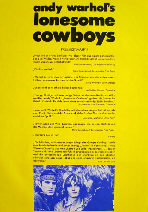 Plakat zum Film: Andy Warhol's Lonesome Cowboys