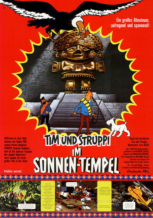 Tim und Struppi limitiert tintin Kunstdruck Poster Plakat Sonnentempel Szene