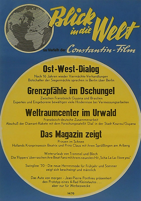 Plakat zum Film: Blick in die Welt 14/1970