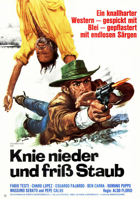 Plakat zum Film: Knie nieder und friß Staub