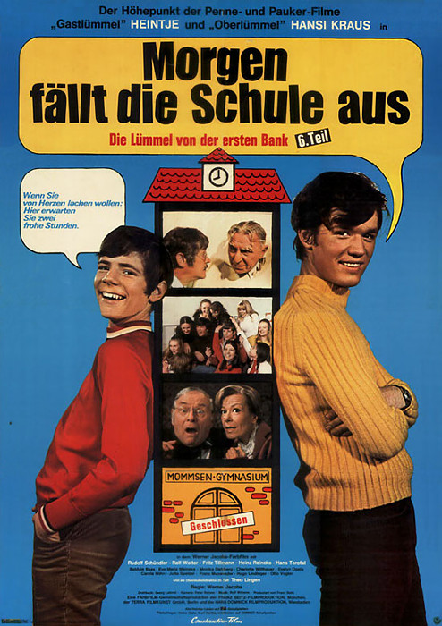 Plakat zum Film: Morgen fällt die Schule aus - Die Lümmel von der ersten Bank, VI. Teil