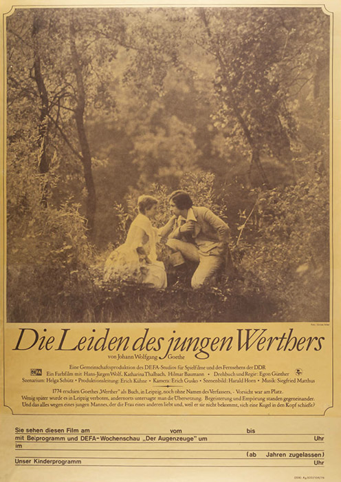 Plakat zum Film: Leiden des jungen Werthers, Die