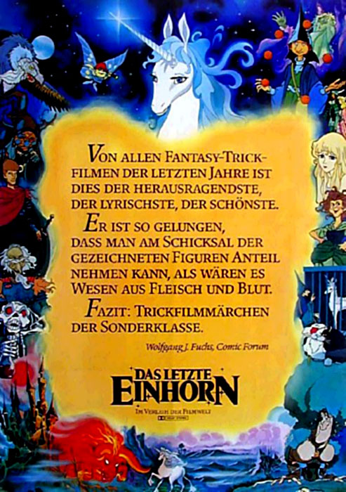 Plakat zum Film: letzte Einhorn, Das