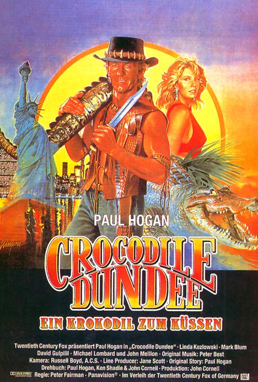 Plakat zum Film: Crocodile Dundee - Ein Krokodil zum Küssen