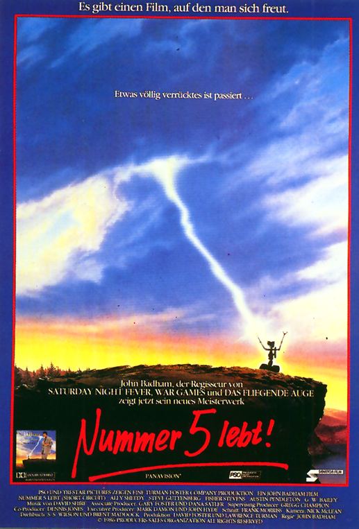Filmplakat: Nummer 5 lebt! (1986) - Plakat 1 von 3 - Filmposter-Archiv