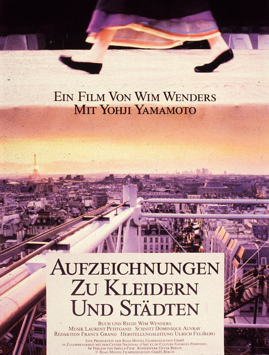 Plakat zum Film: Aufzeichnungen zu Kleidern und Städten